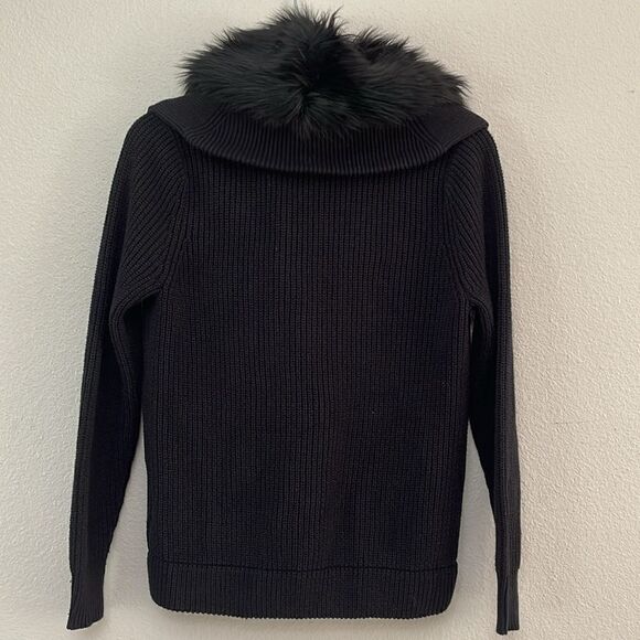 Chaps Valley Inn Black Cardigan Sweater Size Small NWT - Picture 2 of 5